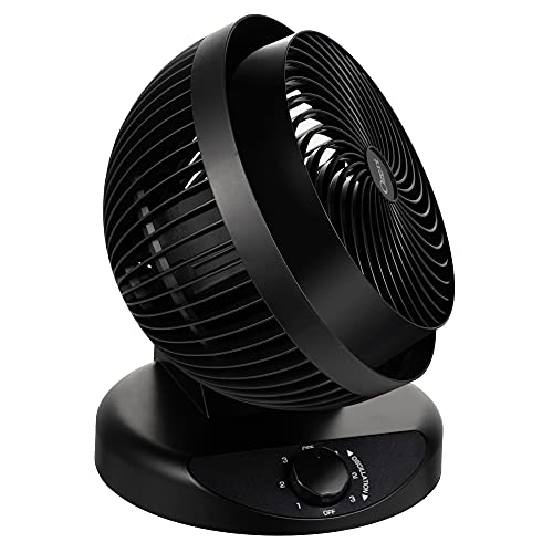 Ozeri Brezza 360 10" Oscillating Table Fan, with Orbital Motion Technology, Black