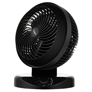 Ozeri Brezza 360 10" Oscillating Table Fan, with Orbital Motion Technology, Black