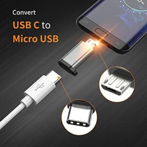 USB-C to Micro USB Adapter, 3-Pack USB Type C Female to Micro USB Male Converter USB C to Micro B 2.0 Charge & Data Sync Compatible with Samsung Galaxy S7 S6 J7 Note 5 Kindle Ps4 and More -Grey