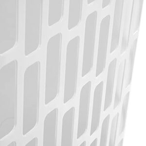 CR-FUSE 2 Pcs Of Mainstays Rectangular Open Laundry Hamper, White (2-Pack)