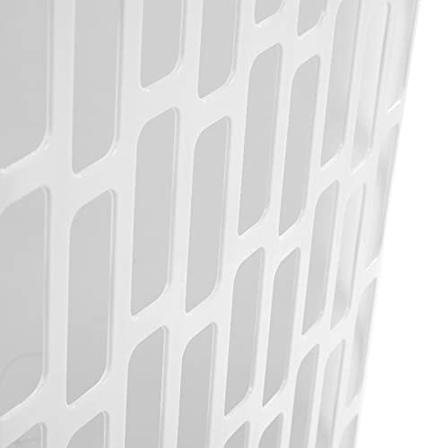 CR-FUSE 2 Pcs Of Mainstays Rectangular Open Laundry Hamper, White (2-Pack)