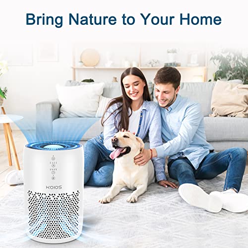 KOIOS Air Purifier for Home Large Room 861 sq ft, High CADR H13 True HEPA Air Filter Cleaner Odor Eliminators for Allergies and Pets Dander Wildfire Smoke Dust Pollen,Filter Indicator, Ozone-Free