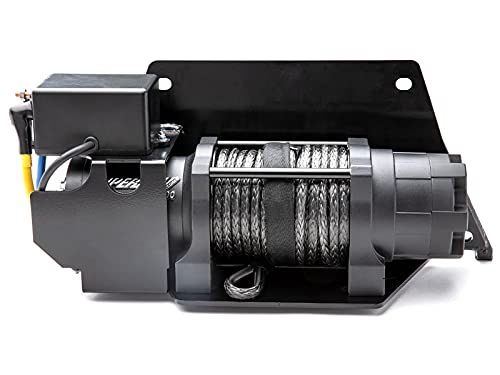 SuperATV 6000 lb. Ready-Fit Winch for Polaris Ranger XP 1000 / Crew (See Fitment) | 266.1 Gear Ratio | 50 Foot Remote Range | 3/16 Inch Steel | Permanent Magnet DC 12V, 1.9 HP Motor