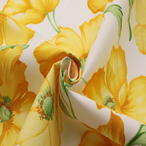 Yellow Flowers Series 5pcs Cotton Fabric Quilting Patchwork Fabric for Sewing DIY Crafts Handmade Bags 40X50cm (Yellow Flowers)