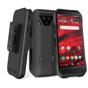 beltron duraforce ultra 5g uw case with clip, heavy duty case with swivel belt clip for kyocera duraforce ultra 5g e7110 (verizon) features: secure fit & built-in kickstand (black)