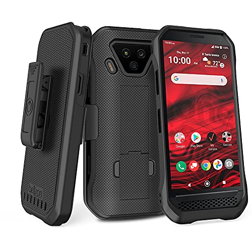 BELTRON DuraForce Ultra 5G UW Case with Clip, Heavy Duty Case with Swivel Belt Clip for Kyocera DuraForce Ultra 5G E7110 (Verizon) Features: Secure Fit & Built-in Kickstand (Black)