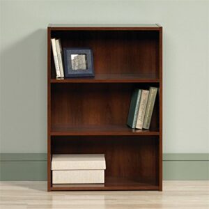 Pemberly Row Modern Engineered Wood 3-Shelf Bookcase in Brook Cherry