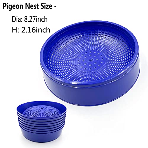 Ecjiuyi 8PCS Racing Pigeon Nest Bowl,Plastic Bird Nest Bird Cage Breeding Hatching Nest for Pigeons, Doves,Quails and Small Birds,Pet Cage Supplies