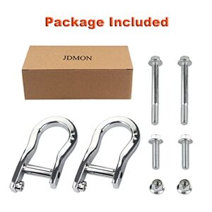 JDMON Compatible with Chrome Front Tow Hook Chevy Silverado 1500 GMC Sierra 1500 2007-2018 Silverado 1500 LD Sierra 1500 Limited 2019 Replaces 84072462 Silver 2Pcs