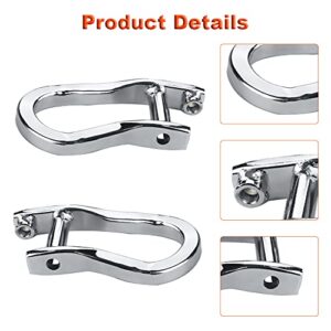 JDMON Compatible with Chrome Front Tow Hook Chevy Silverado 1500 GMC Sierra 1500 2007-2018 Silverado 1500 LD Sierra 1500 Limited 2019 Replaces 84072462 Silver 2Pcs