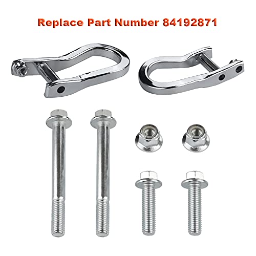 JDMON Compatible with Chrome Front Tow Hook Chevy Silverado 1500 GMC Sierra 1500 2007-2018 Silverado 1500 LD Sierra 1500 Limited 2019 Replaces 84072462 Silver 2Pcs