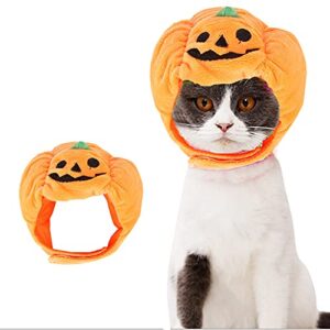 aniac dog halloween hat kitten pumpkin cap puppy party cosplay trick costume pet cute headgear festival head accessory for cat and small dogs (small)