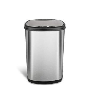 ninestars dzt-50-22, 13.2 gallons / 50 ltrs, stainless steel, motion sensor trash can