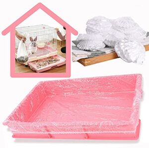 50 x disposable cage liners for small animals cage liners guinea pig  rabbits bedding waste & litter pan bags , plastic bunny cage mat film to replace diapers for birds rabbit hamster hedgehog rats