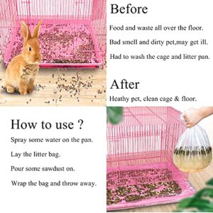 50 x Disposable Cage Liners for Small Animals Cage Liners Guinea Pig  Rabbits Bedding Waste & Litter Pan Bags , Plastic Bunny Cage Mat Film to Replace Diapers for Birds Rabbit Hamster Hedgehog Rats