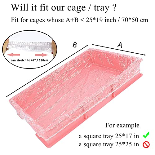 50 x Disposable Cage Liners for Small Animals Cage Liners Guinea Pig  Rabbits Bedding Waste & Litter Pan Bags , Plastic Bunny Cage Mat Film to Replace Diapers for Birds Rabbit Hamster Hedgehog Rats