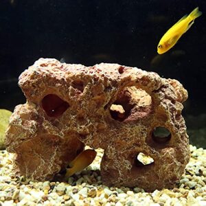 ALEGI Large Aquarium Decorations Hideouts, Resin Aquarium Rock Mountain Hideaway Caves,Artificial Sea Coral Fish Tank Decoration