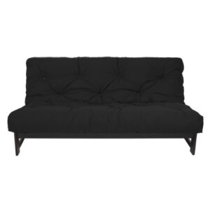 trupedic x mozaic - 8 inch full size standard futon mattress (frame not included) | basic midnight black | great for kid's rooms or guest areas - many color options