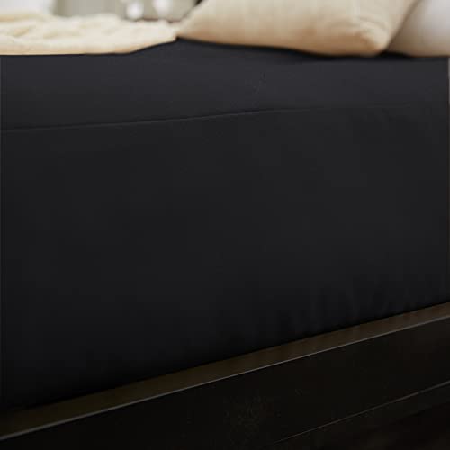 TRUPEDIC x Mozaic - 8 inch Full Size Standard Futon Mattress (Frame Not Included) | Basic Midnight Black | Great for Kid's Rooms or Guest Areas - Many Color Options