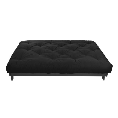 TRUPEDIC x Mozaic - 8 inch Full Size Standard Futon Mattress (Frame Not Included) | Basic Midnight Black | Great for Kid's Rooms or Guest Areas - Many Color Options