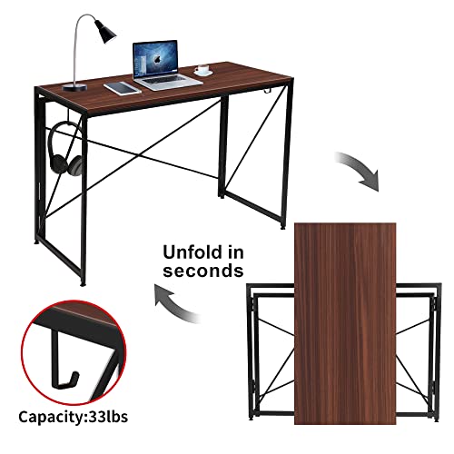 Nova Furniture Group Folding Home Office Computer Desk, Portable multifunction Study Writing Laptop Table For Urban Small Space Apartment, Condo & Dorm, Space Saving, Waterproof desktop, Easy Assemble