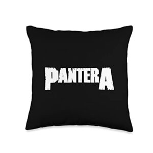 pantera official logo throw pillow, 16x16, multicolor