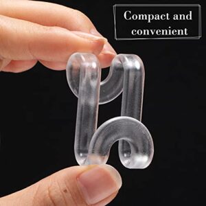 48 Pieces Clothes Hanger Connector Hooks Hanger Extender Clips Clothes Hanger Hooks Hanger Extenders for Closet Space Saving Cascading Hanger Velvet Huggable Hangers Accessory (Clear)