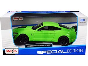 2020 ford mustang shelby gt500, bright green - maisto 31532gn - 1/24 scale diecast model toy car