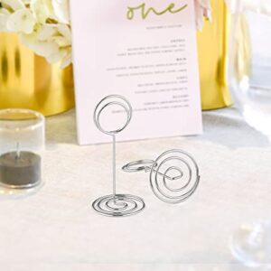 40 Pcs Table Number Holders Place Card Holder, Name Cards Picture Holders for Tables Photo Menu Memo Clips Table Sign Stands Ideal for Wedding, Anniversary Party, Birthday Party, Restaurant - 3.3 Inch