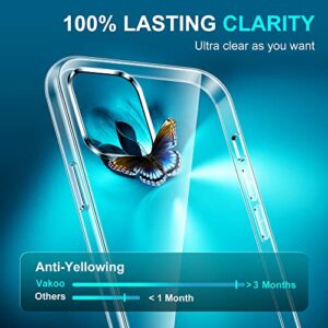 Vakoo Crystal Clear Series for iPhone 13 Mini Case, [Upgraded Anti-Yellowing] [Shockproof & Ultra Slim Fit] Thin Soft TPU Transparent Silicone Protective Phone Case for iPhone 13 Mini 5.4"