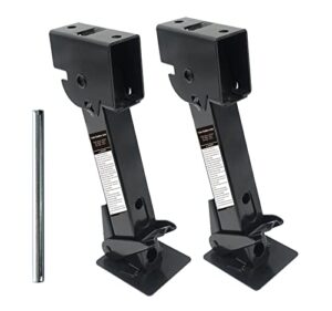 pair of trailer stabilizer jacks telescoping rv camper accessories for travel 450kg(1000 lbs) capacity each, 11.5"-18"