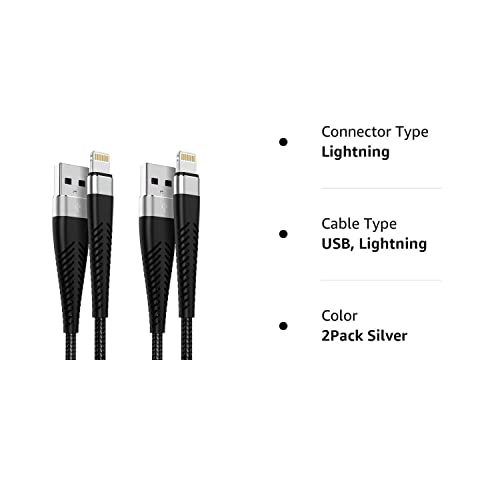 Apple MFi Certified iPhone Charger Cable 10ft, 2Pack Long Lightning Cable 10 Foot, High Fast/Data Sync 10 Feet Apple Charging Cable Cord for Apple iPhone 13/12/11 Pro/11/XS MAX/XR/8/7/6s/6/Plus/5,iPad