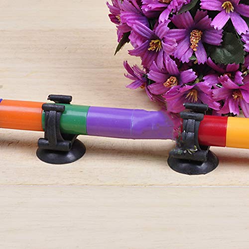 2 PCS Suction Cup Fish Tank Aquarium Heater Rubber Clip Airline Tubing Glass Holder Black Pet Supplies Cost- Effective Fashion in Practical