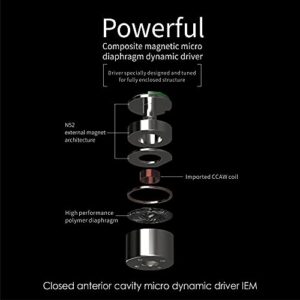 Moondrop Quarks Earphone Closed Anterior Cavity Micro Dynamic Driver IEM Earphone (Without mic)