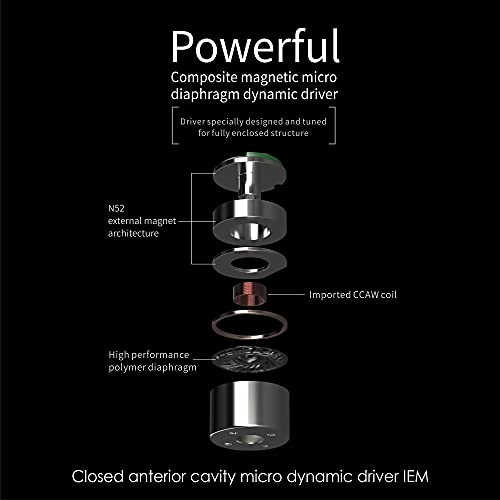 Moondrop Quarks Earphone Closed Anterior Cavity Micro Dynamic Driver IEM Earphone (Without mic)