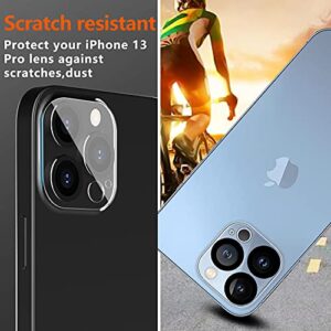 Ferilinso Designed for iPhone 13 Pro Privacy Screen Protector, 2 Pack 9H Anti Spy Tempered Glass with 2 Pack Camera Lens Protector, Case Friendly, Bubble Free, 5G 6.1 Inch, Easy Installation