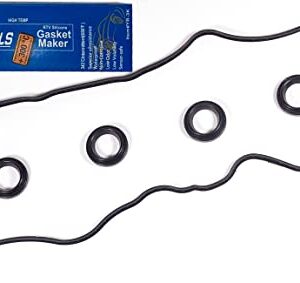 HIHIAV VS50741R Valve Cover Gasket Set &Gasket Maker Compatiable With 2006-2019 Acura, Honda, Civic, ILX, HR-V, 1.8L, 2.0L, L4,VC246G 036-1953 16V, 122cid, 1799cc, 1997cc