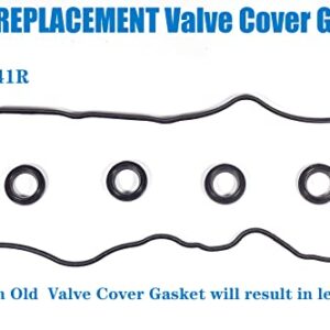 HIHIAV VS50741R Valve Cover Gasket Set &Gasket Maker Compatiable With 2006-2019 Acura, Honda, Civic, ILX, HR-V, 1.8L, 2.0L, L4,VC246G 036-1953 16V, 122cid, 1799cc, 1997cc