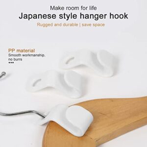 100 PCS Clothes Hanger Connector Hooks White Cascading Clothes Hangers Hooks Clothes Closet Cascading Connection Hooks for Space Saving Closet Cascading Clothes Hangers (White)