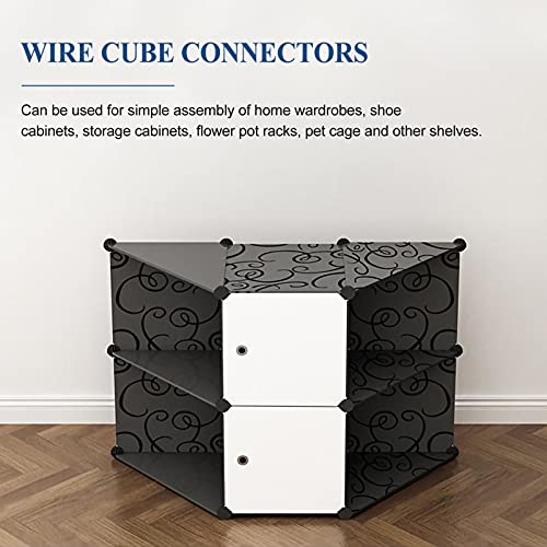 BESPORTBLE Wire Cube Connectors, 20Pcs Wire Grid Cube Organizer Connector Storage Shelving Connectors PP Closet Buckles for Home DIY Wire Cube Storage Unit (3. 1X2. 5X2. 3cm)