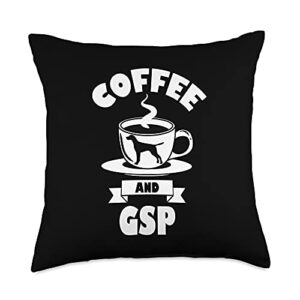 shorthaired terriers gsp gift german shorthair pointer mom coffee lover funny throw pillow, 18x18, multicolor