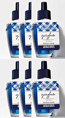 Bath and Body Works Gingham Wallflowers Fragrance Refill (6-Pack) - 0.8 fl oz / 24 mL Each