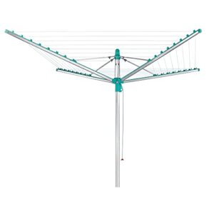 leifheit rotary dryer linomatic 500 easy umbrella clothesline, silver