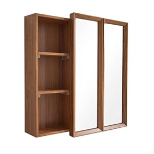 wallbeyond #-door wall-mounted wooden medicine cabinet with mirror for bathroom walls || color: white oak|| material: mdf (2-door)