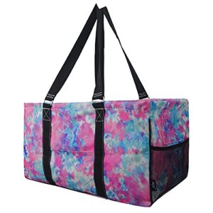ngil utility tote bag (cotton candy tie dye-black)