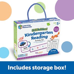 Learning Resources Skill Builders! Kindergarten Reading Activity Set - 122 Pieces, Ages 5+ Kindergarten Learning Essential Materials, Reading Activities for Kids, Kindergarten Homeschool Supplies