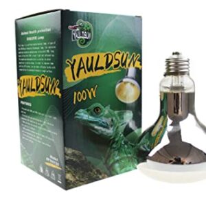 YauldSun 100W UVB UVA Reptile Basking Heat Light Bulbs Self-Ballasted UV Sun Lamp for Bearded Dragon Lizard Tortoise Turtle Amphibian 1 Pack