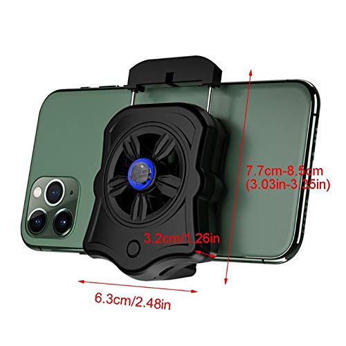DDEHS Mobile Phone Cooler Portable Gaming Radiator Universal USB Interface Smartphone Cooling Pad for Game (Color : Black)