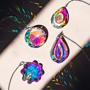 4pcs Crystal Suncatchers Hanging Sun Catchers Rainbow Maker for Home Lamp Chandelier Lamp Prisms