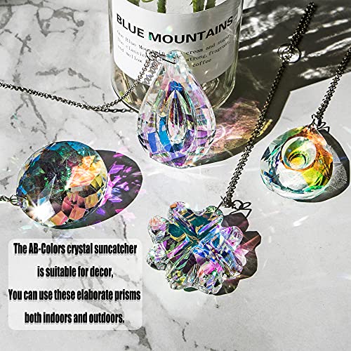 4pcs Crystal Suncatchers Hanging Sun Catchers Rainbow Maker for Home Lamp Chandelier Lamp Prisms